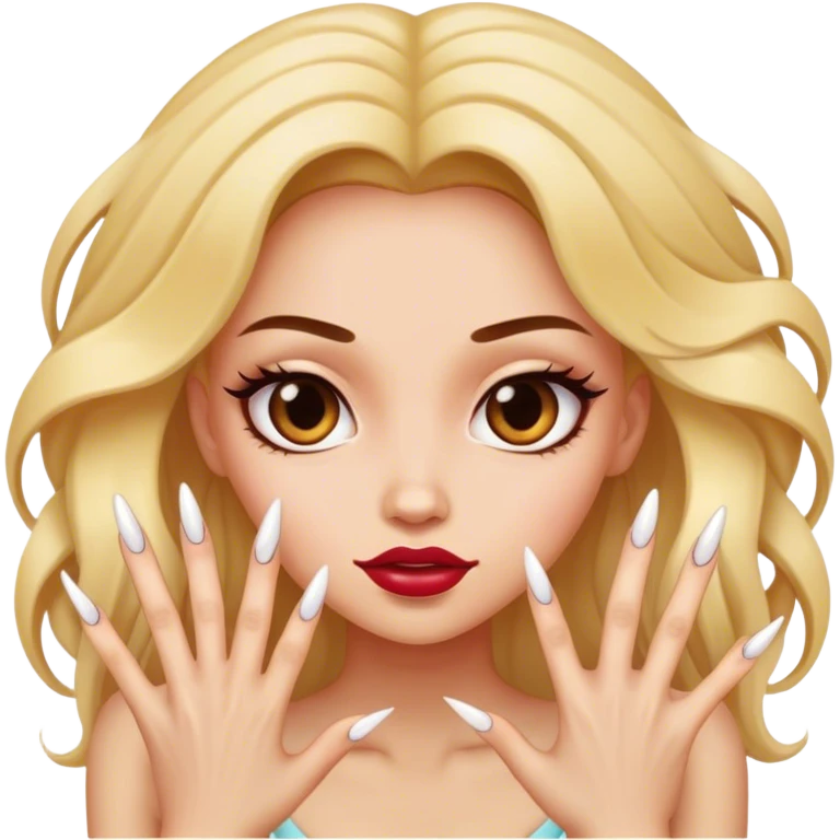Sassy girl with long nails emoji