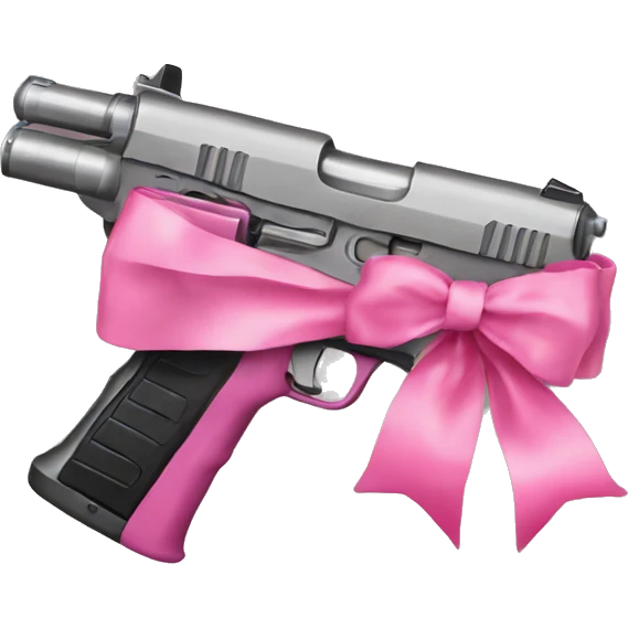 Gun with pink bow  emoji