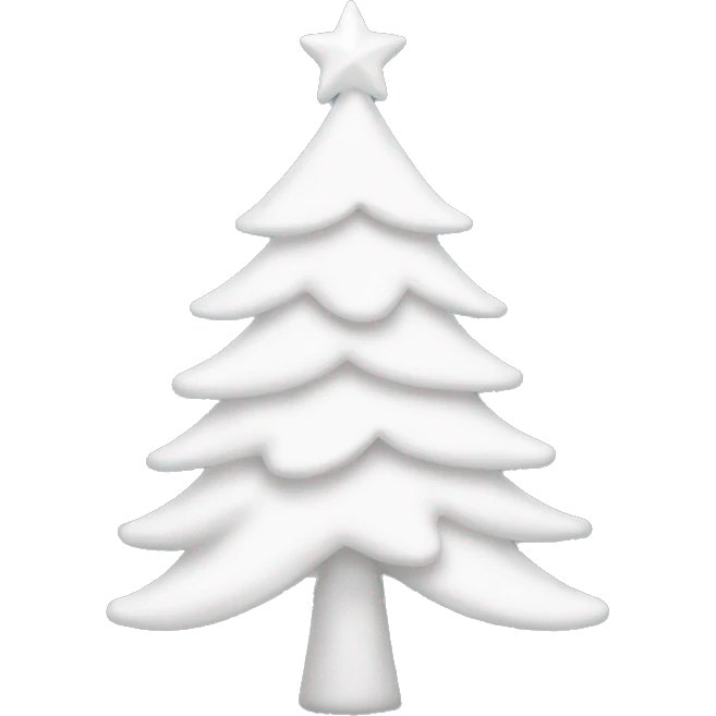 white christmas tree with white bow emoji