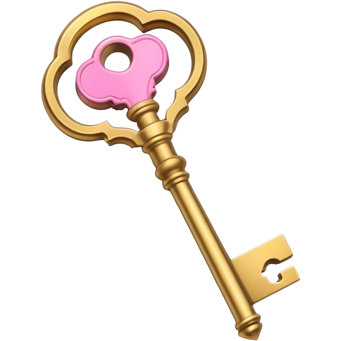 gold pink antique key  emoji