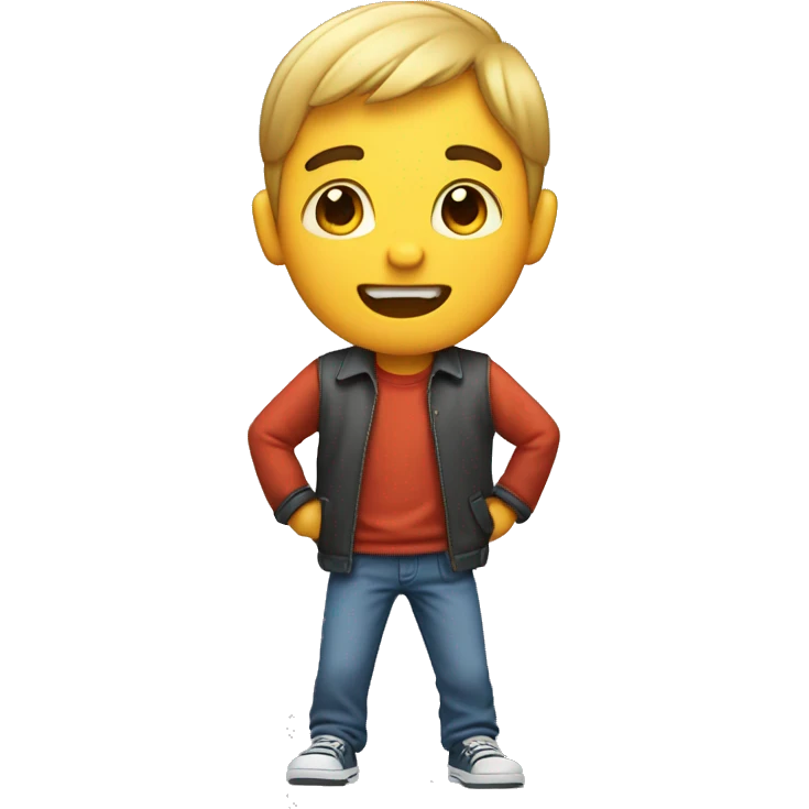Boy who’s shaking his hip emoji