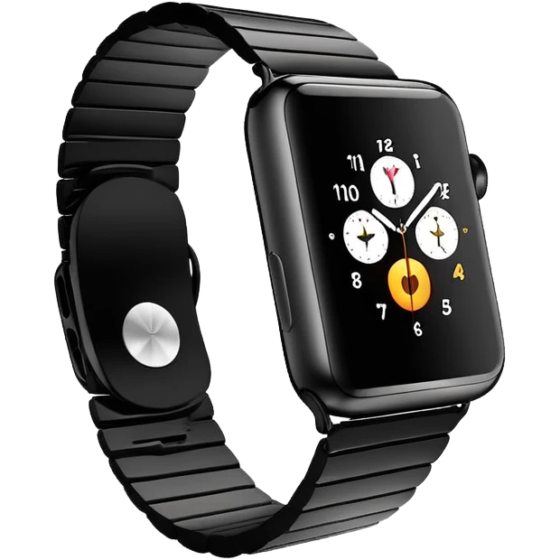 Jet black Apple Watch  emoji
