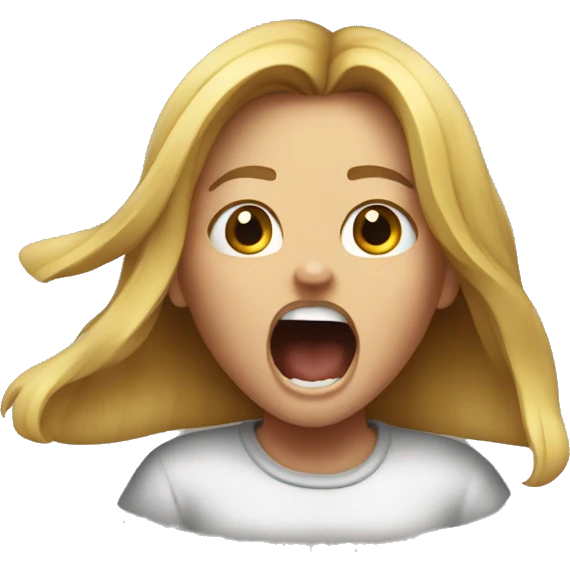 girl scream emoji