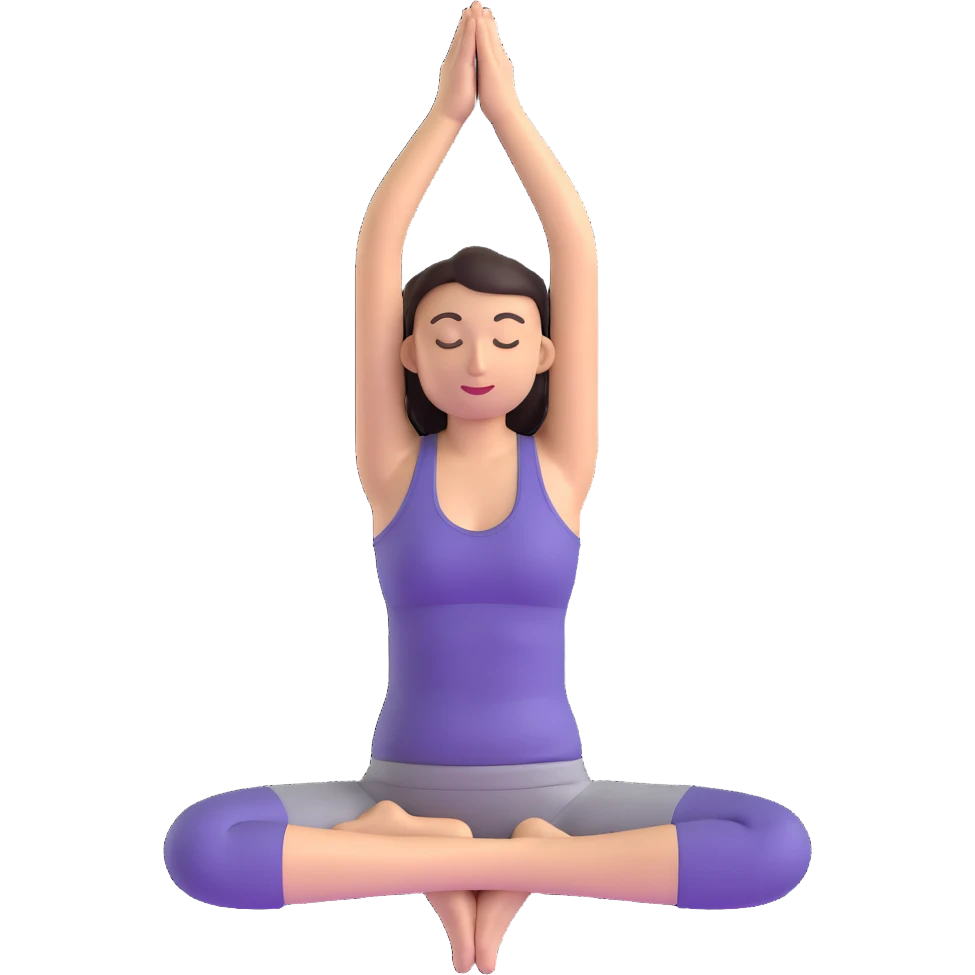 person doing yoga emoji
