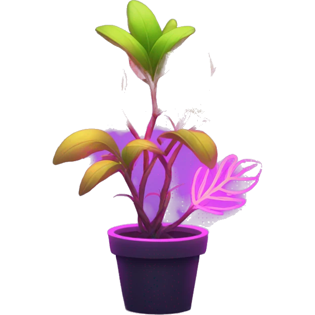 neon glowing plants emoji