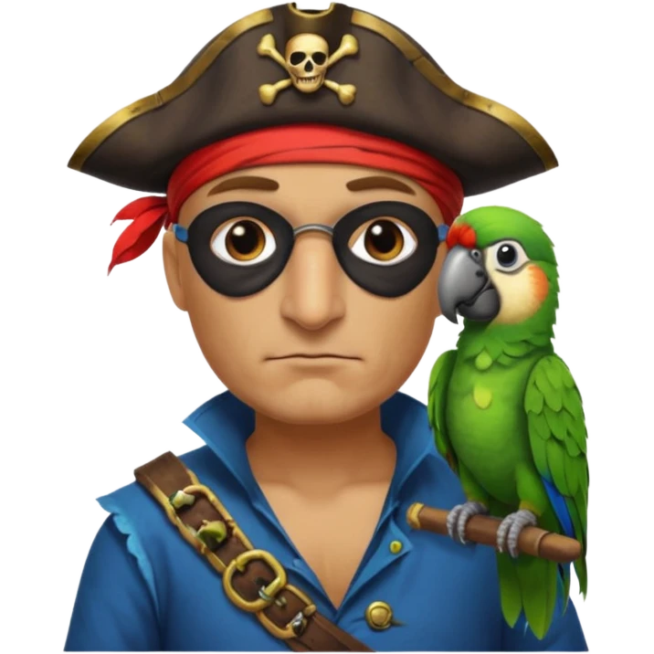 pirate and parrot emoji