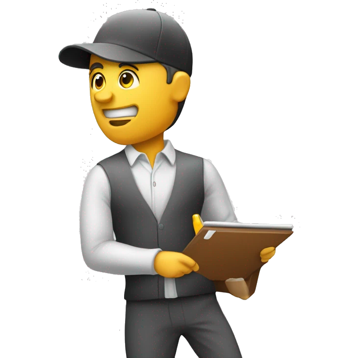 Sport Coach with clipboard and a whistle  emoji