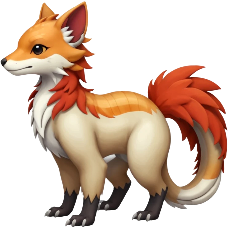 Shiny Brown Red Orange Golden Bronze Ginger Black Grey White Beige Linoone-Absol-Trico-Hybrid (Full body) emoji