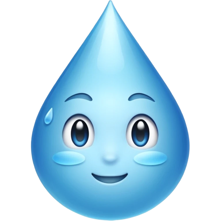a drop without face emoji