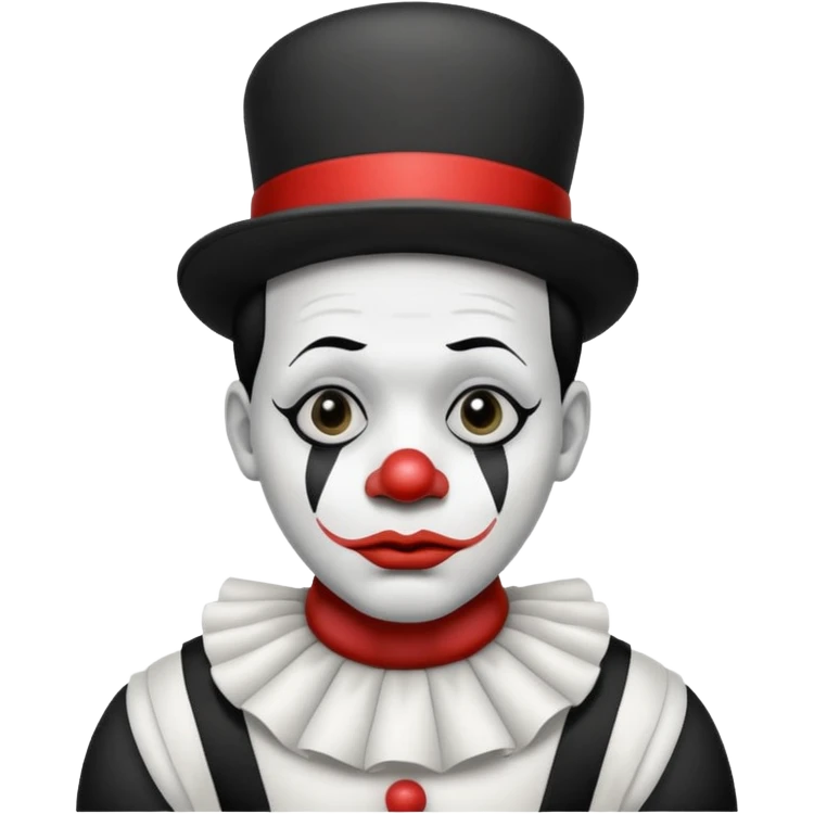 black and white mime clown emoji emoji