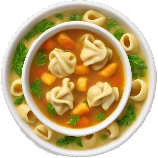 Chicken tortellini soup emoji