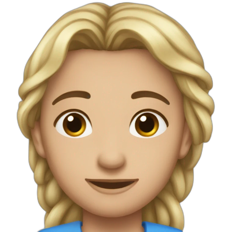 Alas azules extendidas emoji