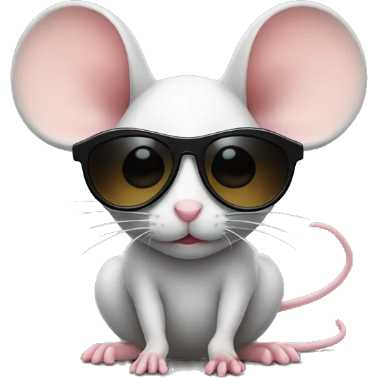 two mice with dark non seethe sunglasses emoji