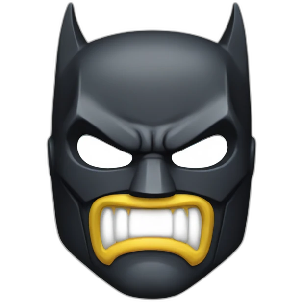 Batman mask angry emoji
