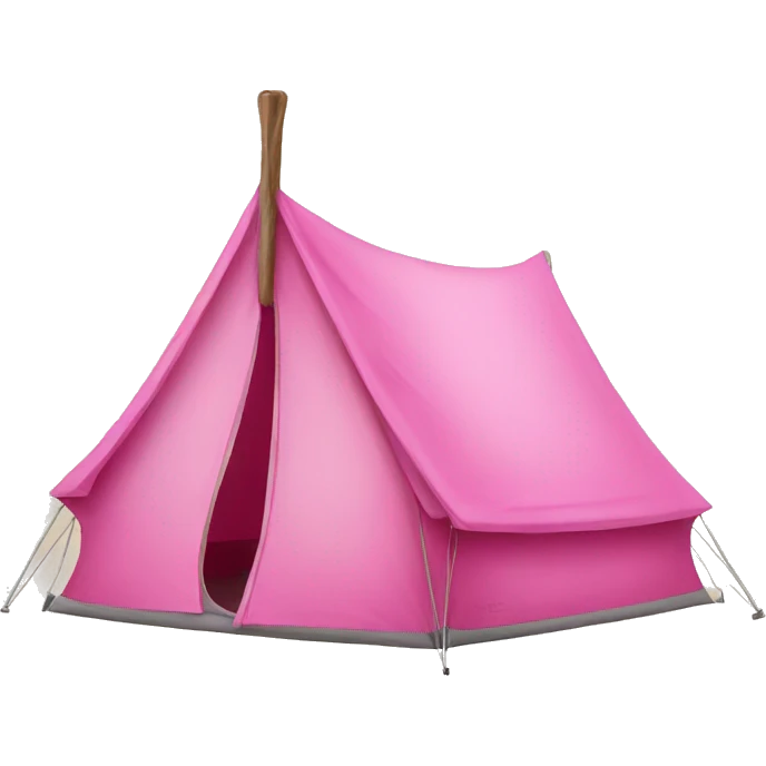 Pink camping tent emoji