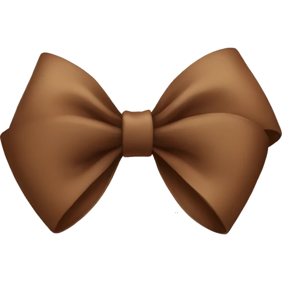 Cute brown bow emoji