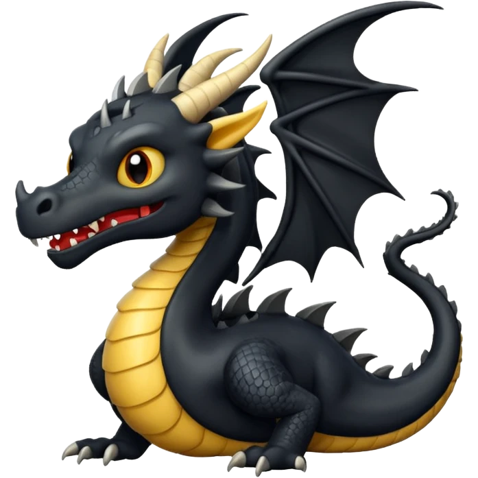 Dragón negro emoji