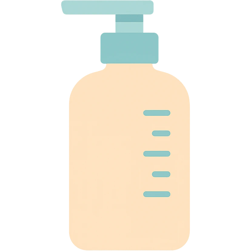 beauty product bottle with a measuring scale emoji