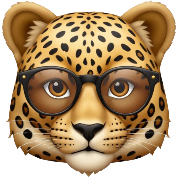 Leopard with Versace glasses on  emoji