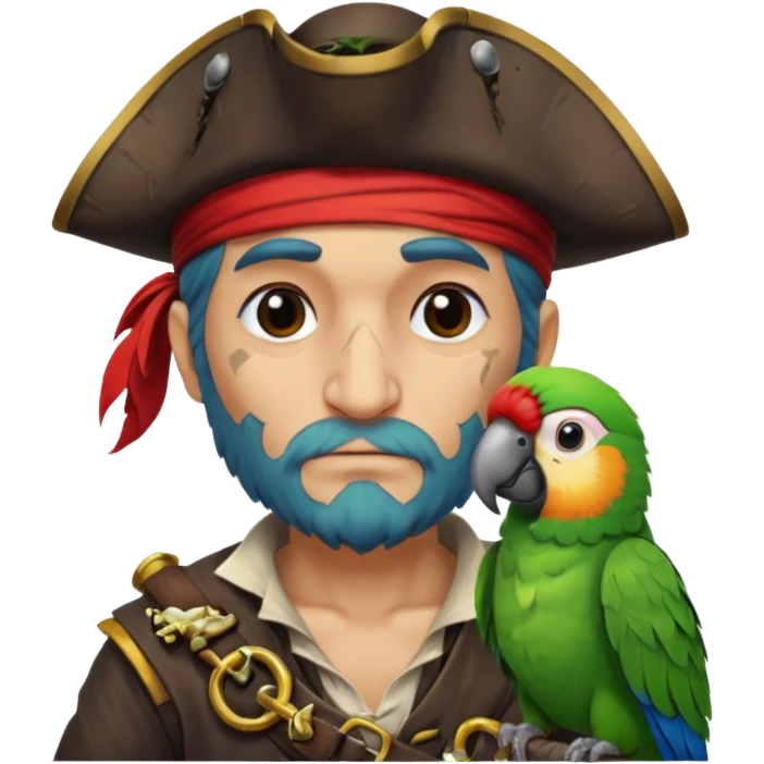 pirate and parrot emoji