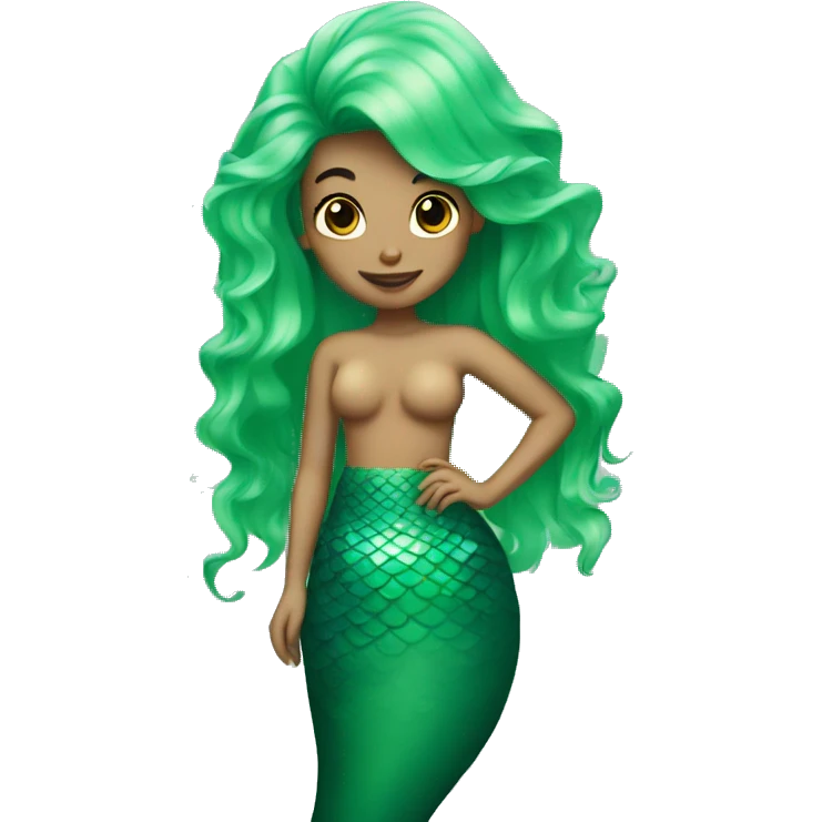 Green hair mermaid emoji