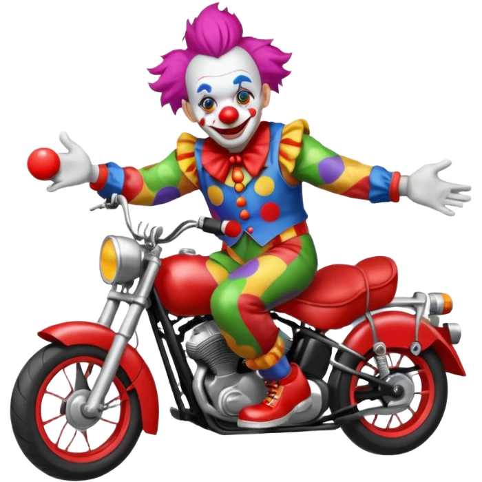 motorcycle-riding clown  emoji