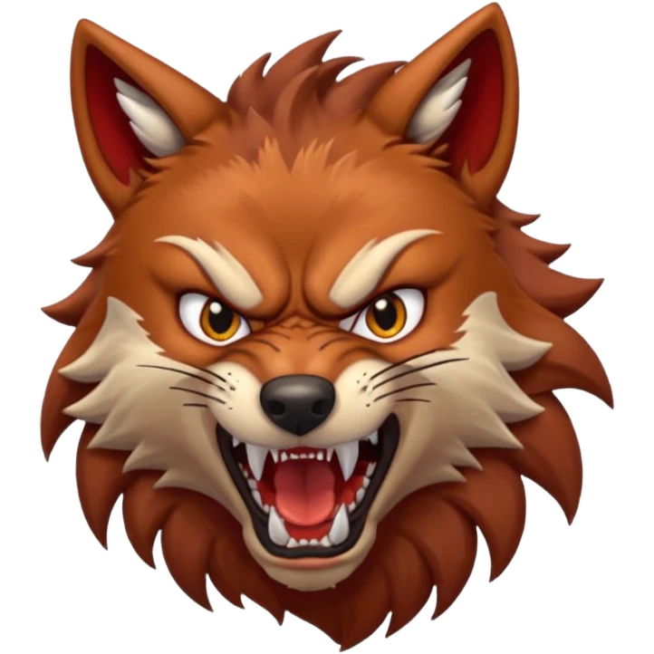 angry red wolf emoji