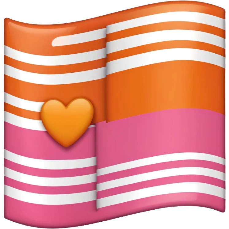 Lesbian flag orange white pink emoji