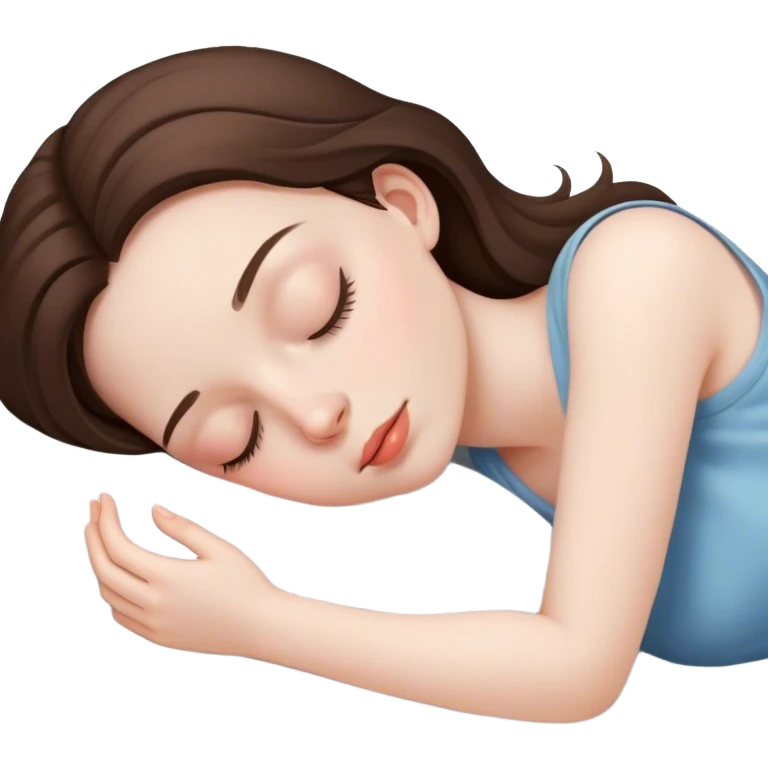 beautiful pale brunette girl sleeping emoji