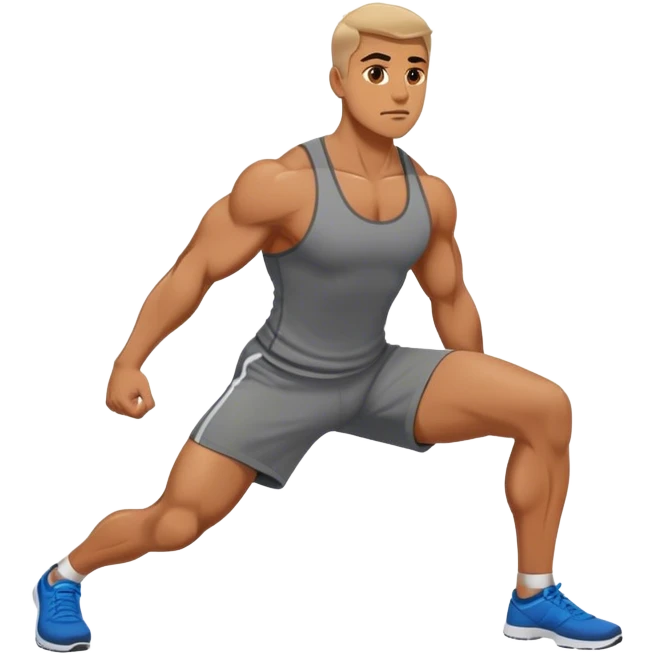 guy heavy lunges exercise emoji