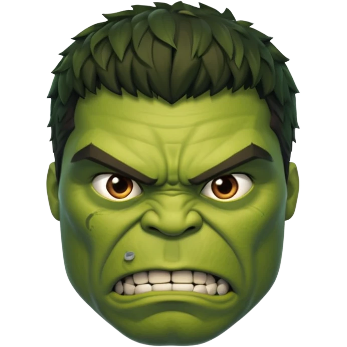 Hulk  angry wihtout crown   from Games of throne character face only front face emoji