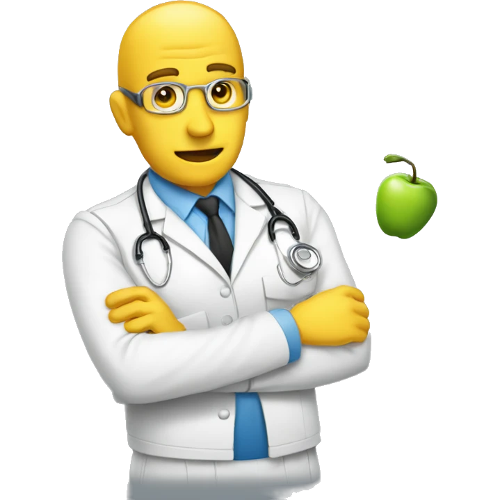 Enfermero con un estetoscopio litman emoji