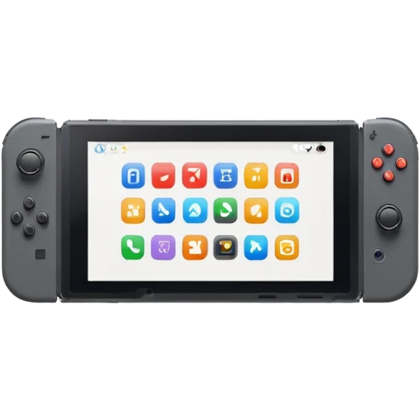 Nintendo Switch console with screen on emoji
