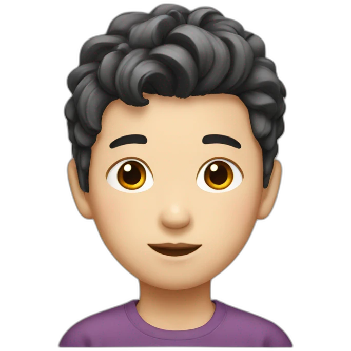 Boy with korean hairstyle emoji