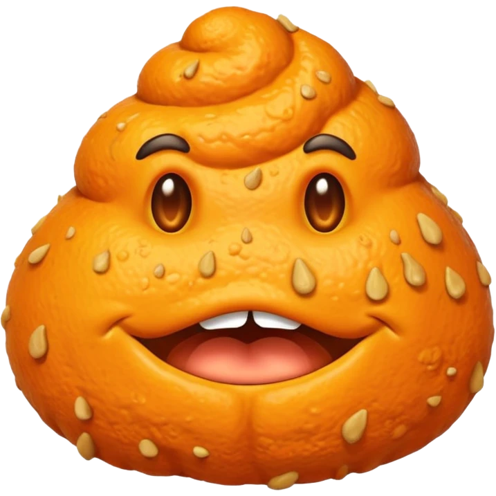 oragne shit emoji