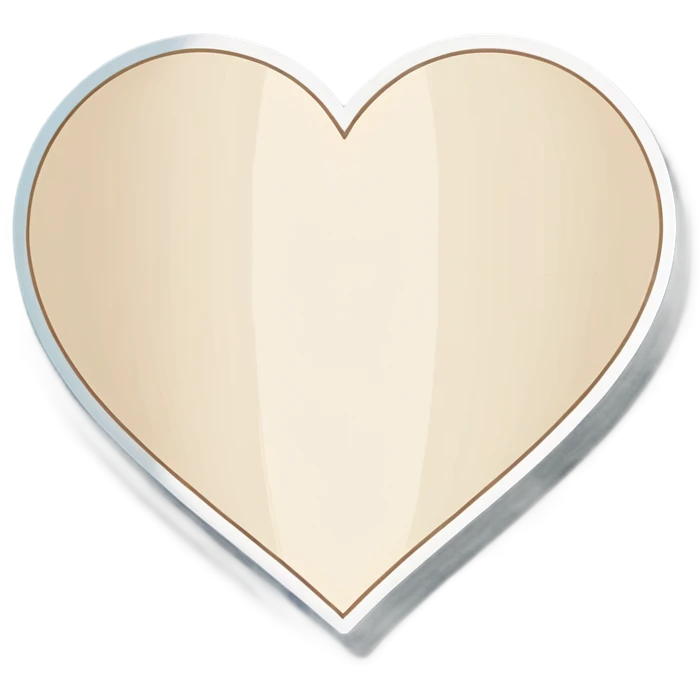 Light beige heart emoji