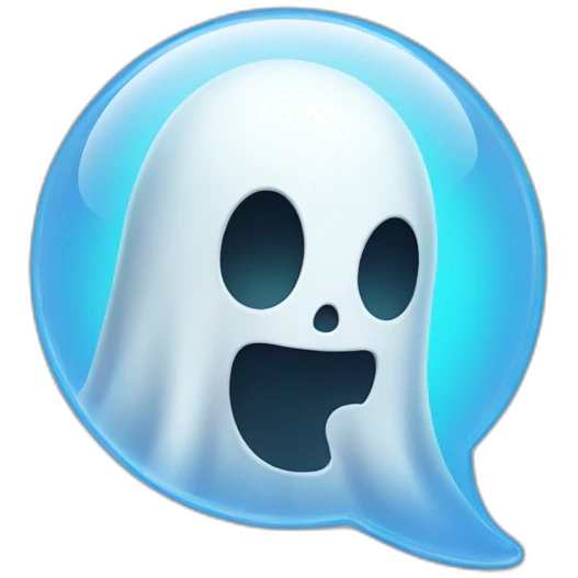 ghost in a message bubble emoji