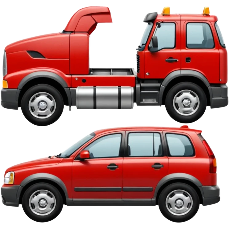 Красная вольво тягач emoji