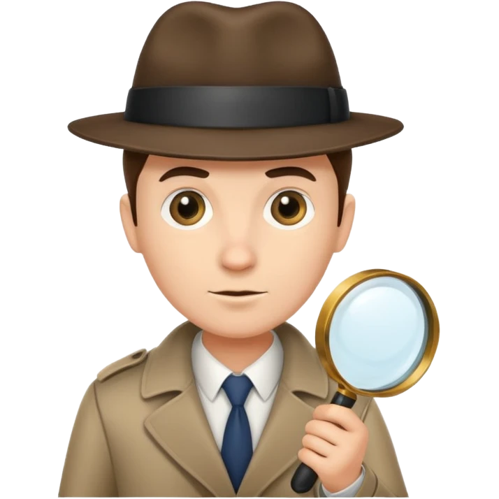 detective, Watson, magnifying glass emoji
