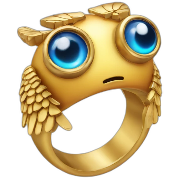 Ring with 7 eyes and wings emoji