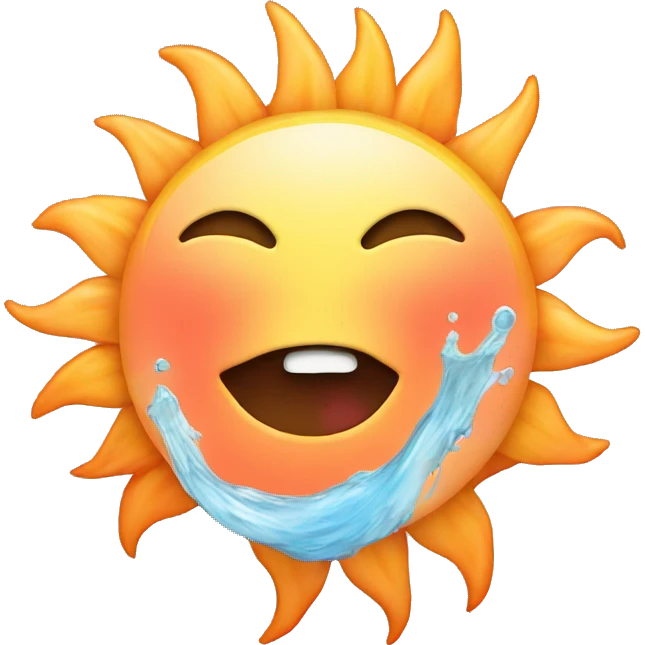 Sun with peach  emoji