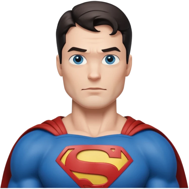 Superman with blue eyes emoji