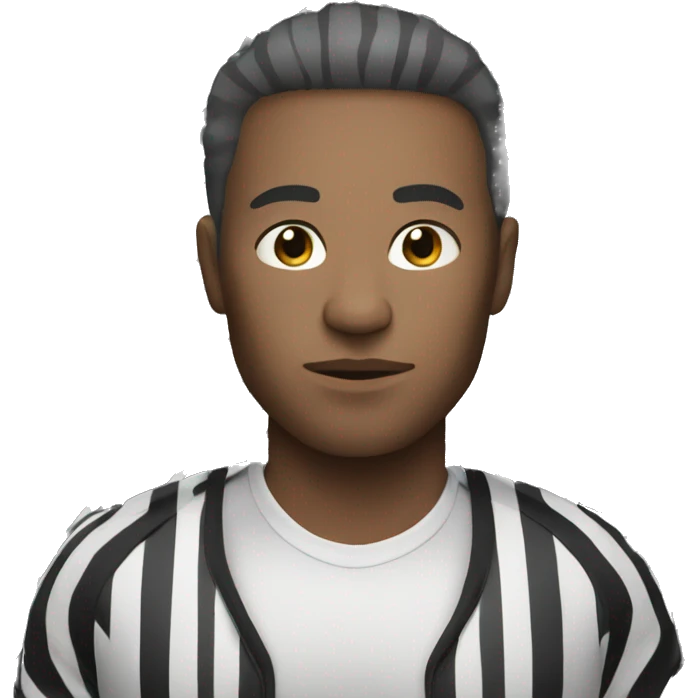 Defender with zebra stripes emoji