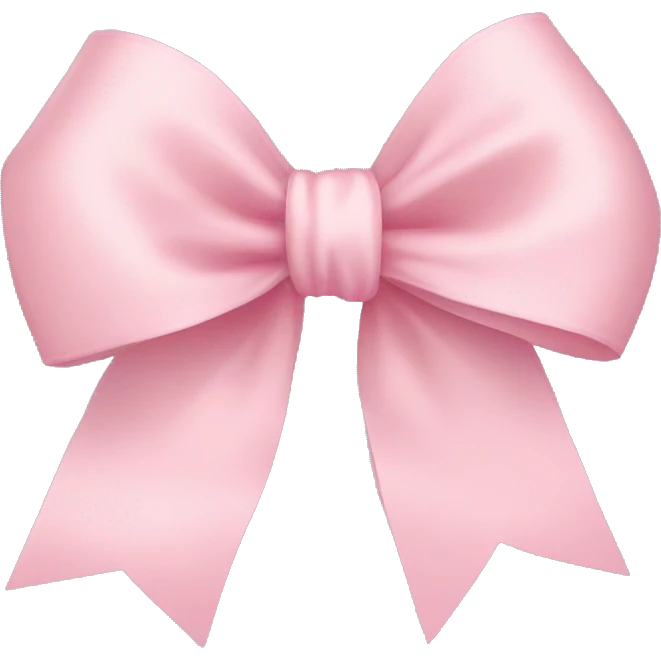 light pink ribbon bow emoji