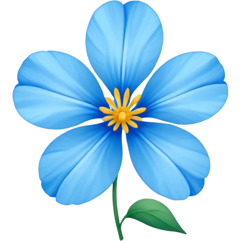 Flor del pensamiento celeste emoji