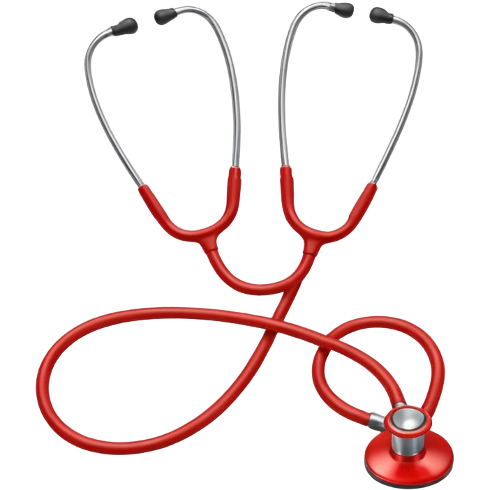 red stethoscope bolder emoji