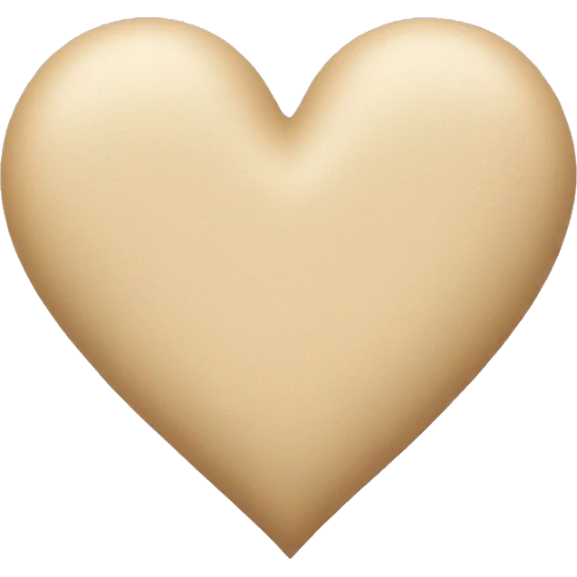 Beige heart emoji