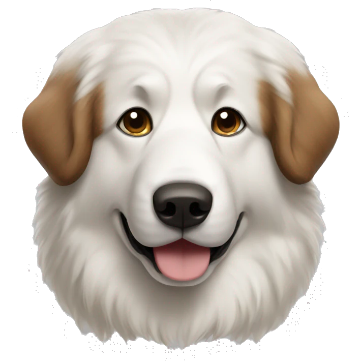 Great Pyrenees with brown fur emoji