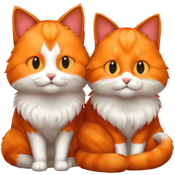 two cool cats in love emoji