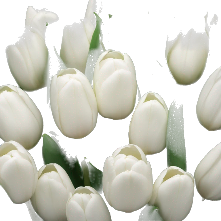 White tulips emoji